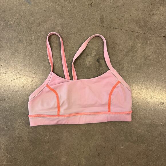 Vintage Y2k Lululemon Baby Pink Lightweight Sports Yoga Bra 0 - Picture 1 of 4